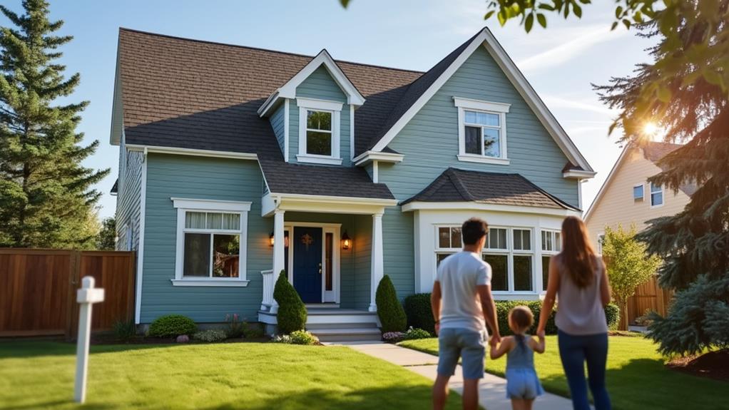  A family admires their home, showcasing vinyl windows that boost curb appeal and home value.

 A family admires their home, showcasing vinyl windows that boost curb appeal and home value.